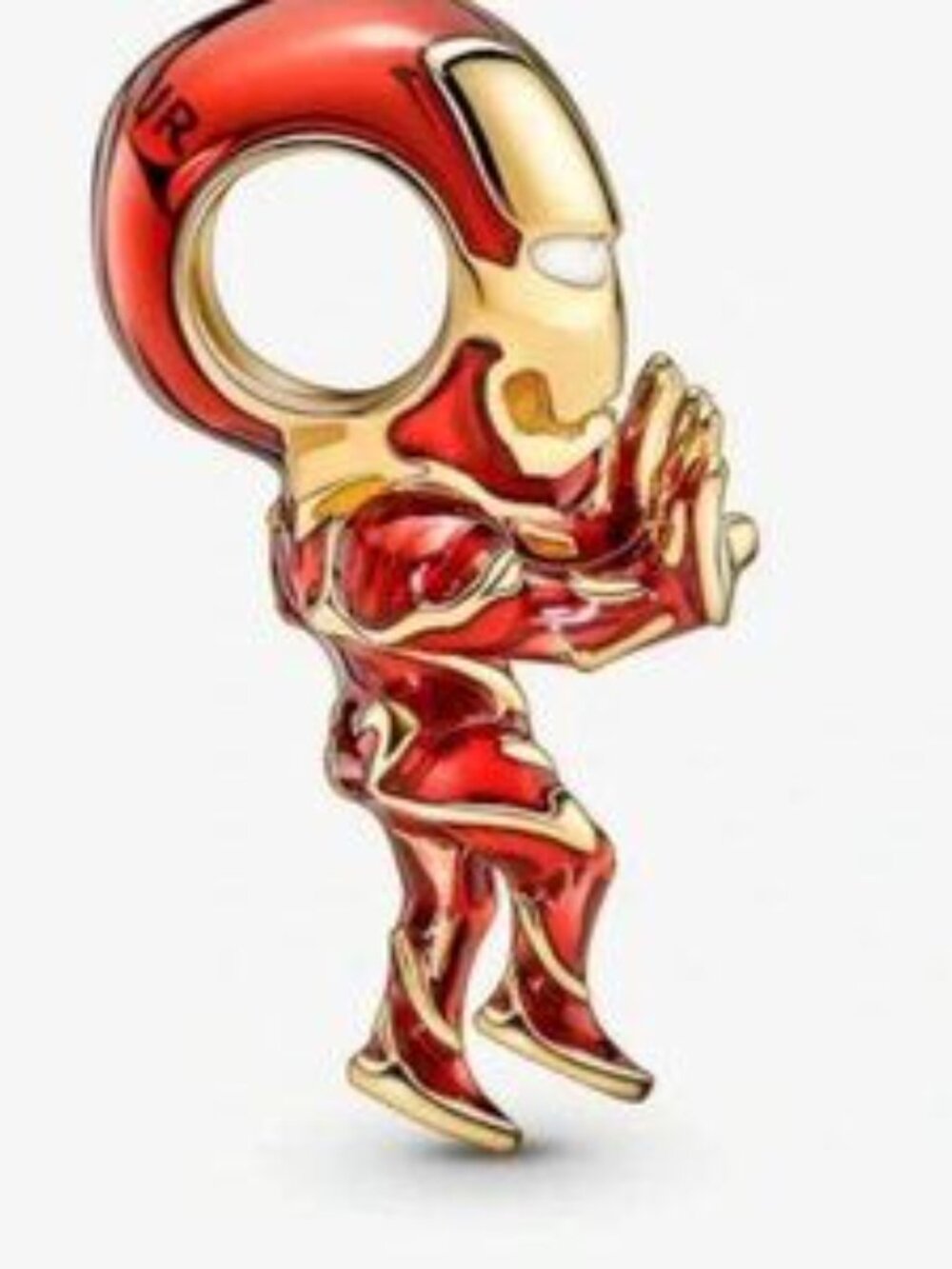 Pandora Red and Gold Superhero Charm Bead - Picture 2 of 4